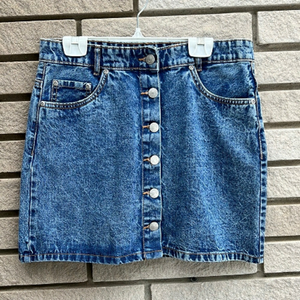 Bluenotes Denim Button Front Mini Skirt M
